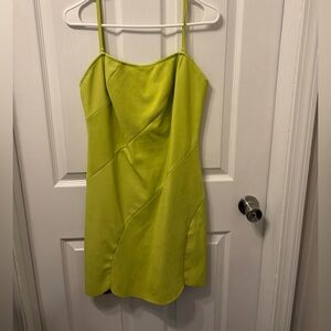 Topshop Lime Green Mini Dress